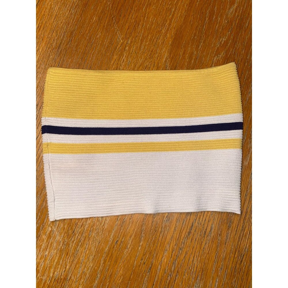 Yellow & White Kendall & Kylie Striped Tube Top